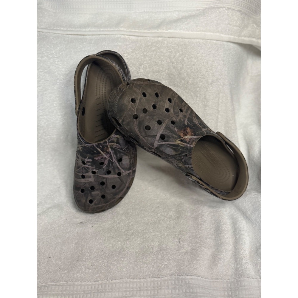 CROCS Outdoor Strap Camo Print Men's Size 15 summer hunting - Picture 3 of 4